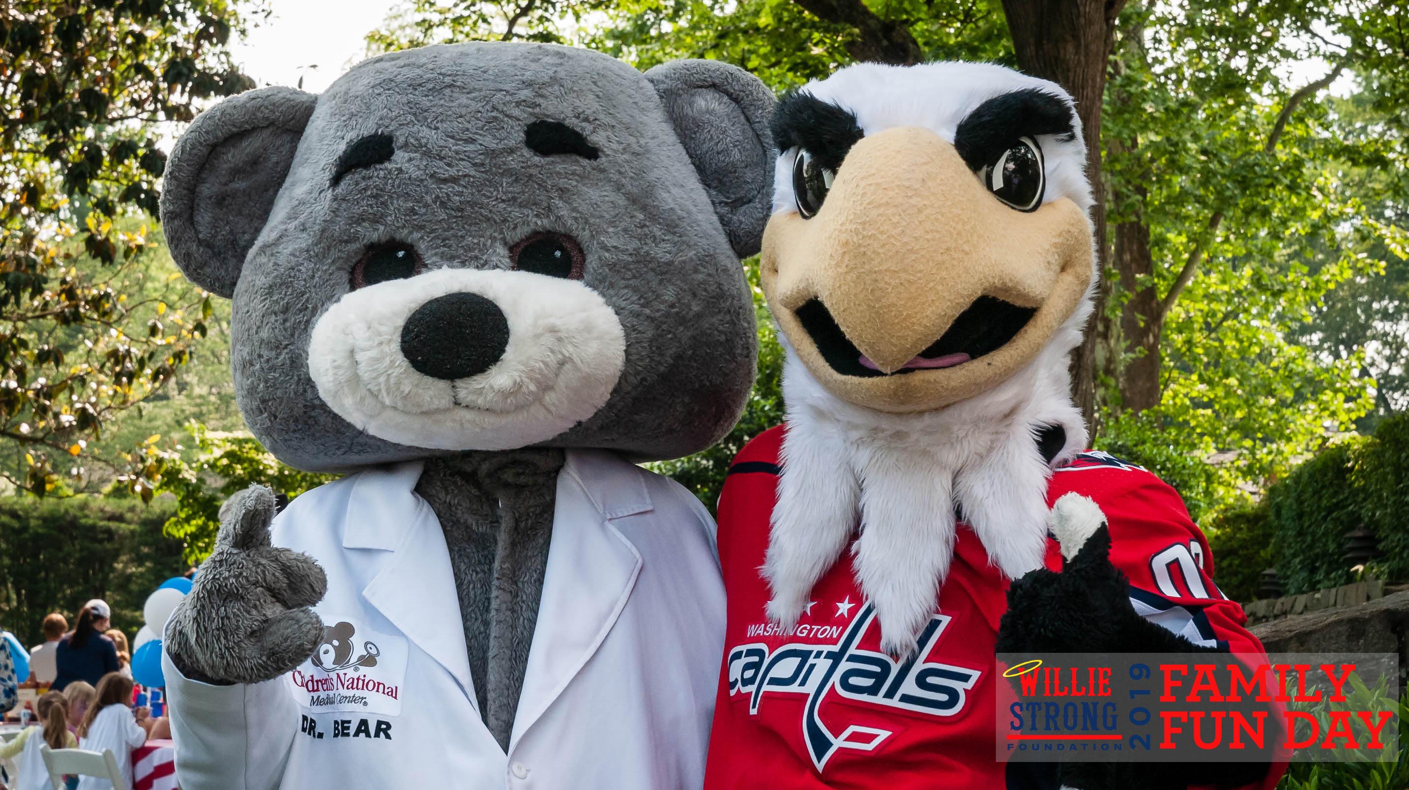 Dr. Bear and Slapshot at Willie Strong Foundation's Family Fun Day